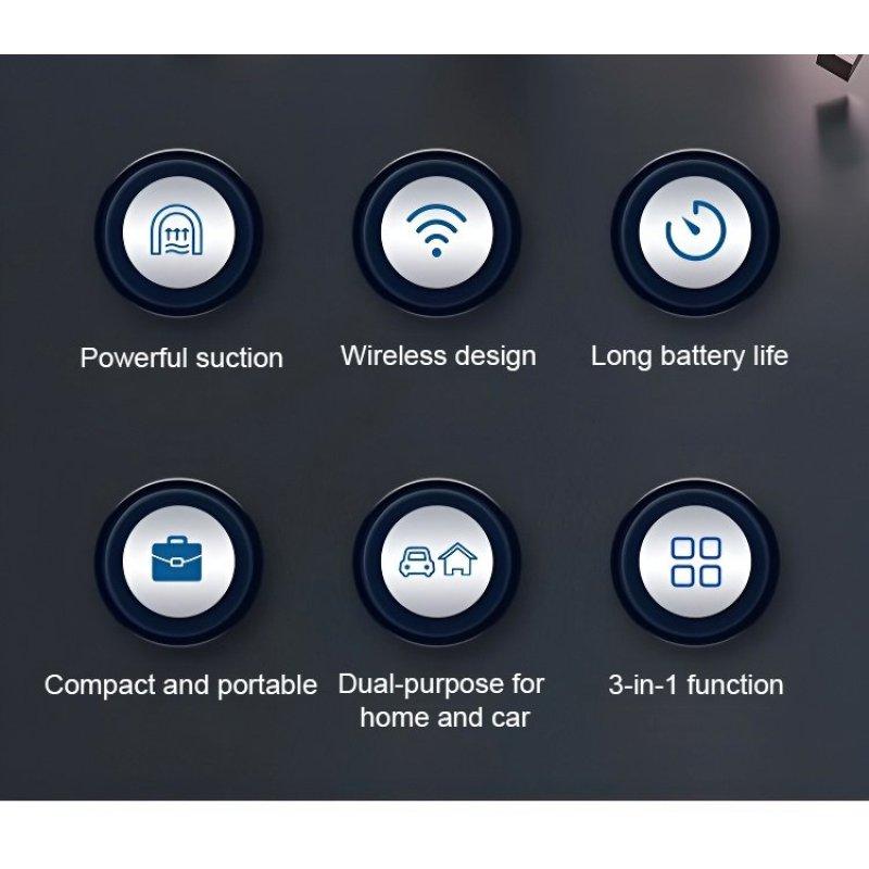 Blasen-Vakuum-Aufblasen-All-in-One-Akku-Staubsauger für Zuhause und Auto, stark kabelloser Handheld-Reiniger für Haushaltsgeräte