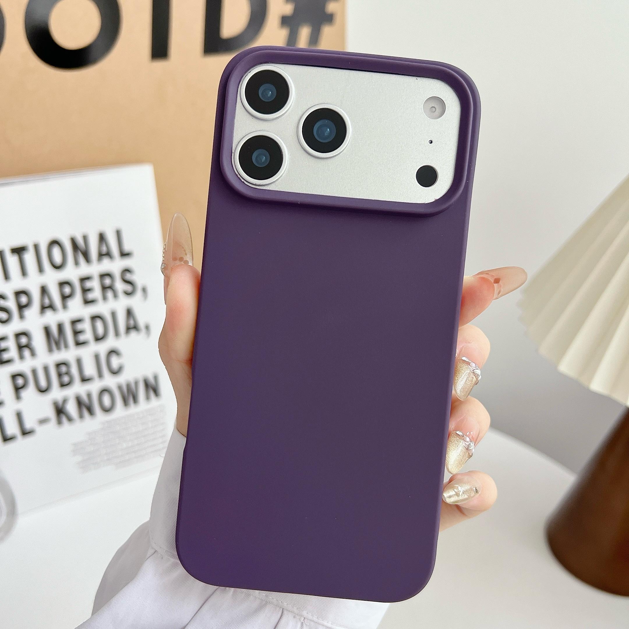 

Тонкий матовый силиконовый чехол для Iphone 17 Pro Max Air 16 Plus 15 14 13 12 11 X Xs Xr 17Pro Iphone17 16Pro 15Pro 14Pro 13Pro 12Pro Аксессуары для чехла телефона iPhone XS Max фиолетовый