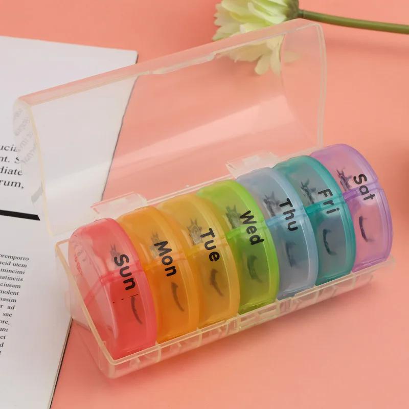 1PC Weekly Pill Organizer Tablet Containe with Waterproof Secret Compartments 7 Days Daily Pill Box for Medicine Drug Case