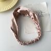 Satin Silk Solid Cross Top Knot Headband Elastic Hair Band Women Girls Scrunchies Hairband Turban Bandanas Hair Accessories