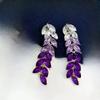 Colorful Diamond Tassel Earrings: Fashionable, Ultra-Shiny, Long-Length with High-End Feel, Perfect for Banquets