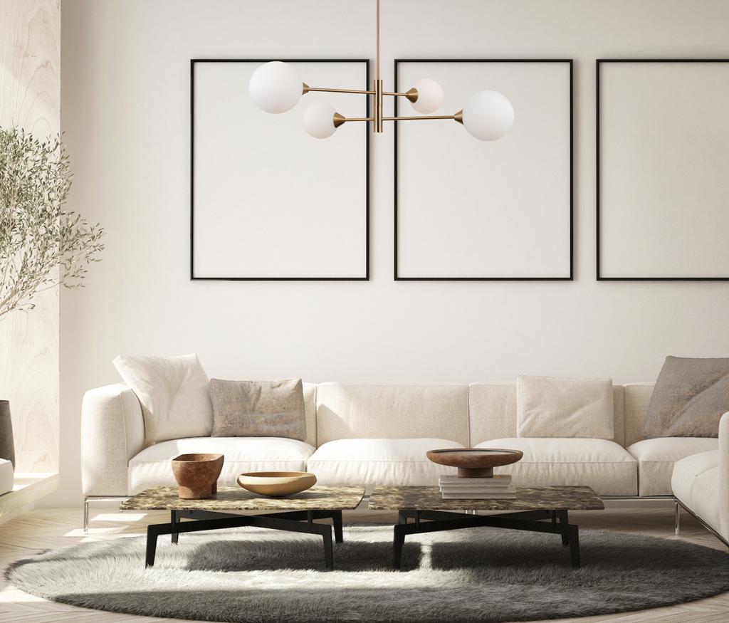 Lampa Wisząca Evora 4 G9 Miodowy Mosiądz Italux Pnd-55342-4-Hb