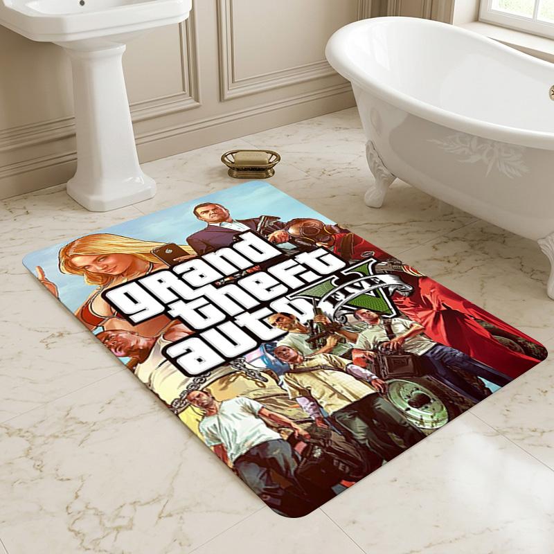 Gta V Cover Living Room Non-Slip Area Rug Soft Carpet for Bedroom Game Playroom Sofa Office Home Decor Doormat Christmas Gift C9211785