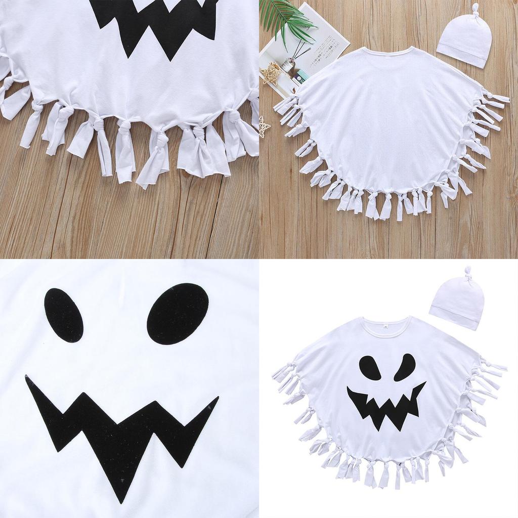 Soft And Comfortable Ghost Cloak Cape Halloween Cosplay Costume For Toddlers