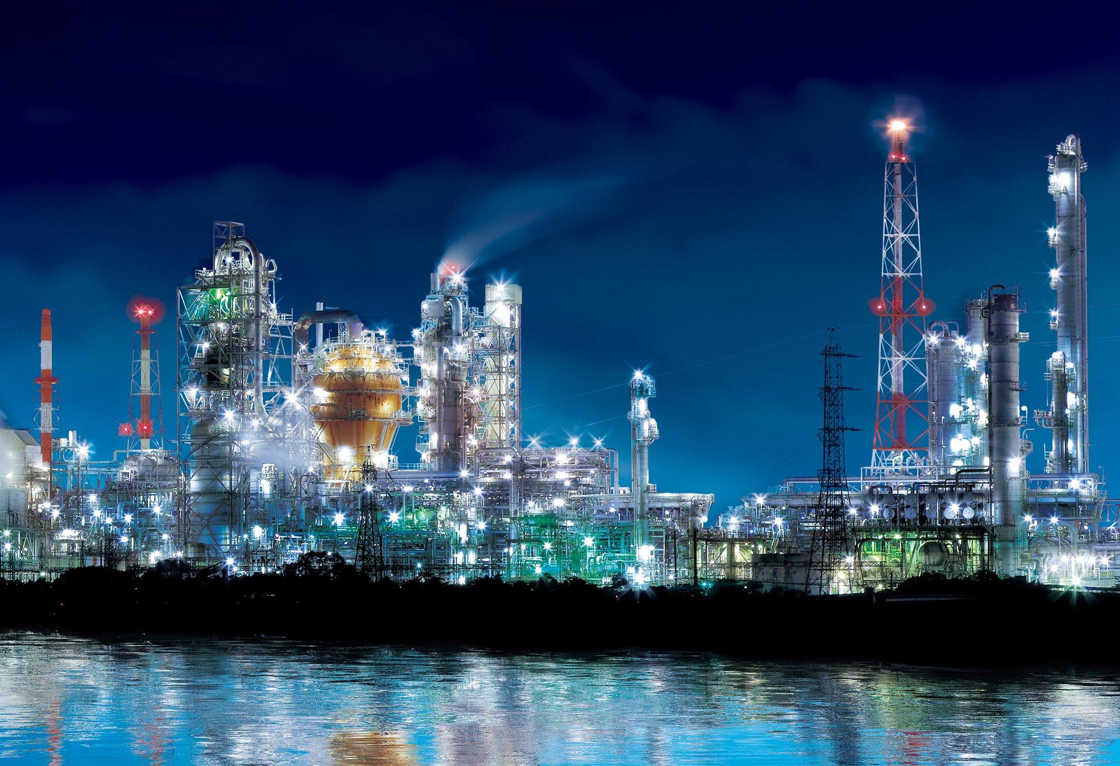 

Illuminated Jigsaw Aim to Be a Puzzle Mercury Factory Yokkaichi Industrial Complex 300-Piece Puzzle Master! Lamp-Lighted - (26x38cm)