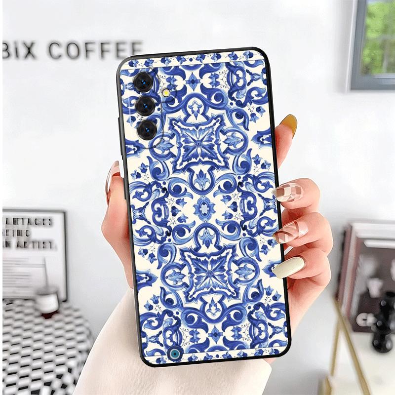 Blue And White Porcelain Pattern Soft Phone Case for Samsung A17 A37 A57 A16 A26 A36 A56 A15 A25 A35 A55 A14 A24 A34 A54 A13 A23