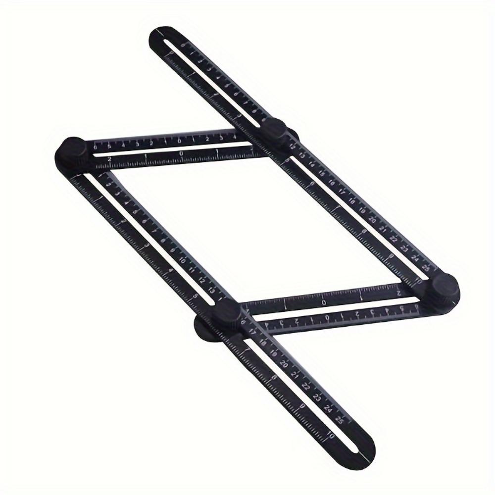 Versatile 4-in-1 Folding Ruler - Dual Inch and Centimeter Scale, Ideal for Measuring Angles, Edges and Angles, Durable Plastic