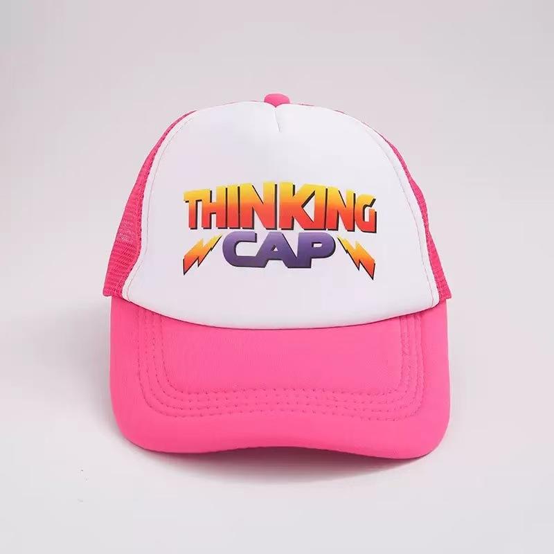 Thinking Cap Sponge Embroidered Baseball Cap Women Men Outdoor Mesh Baseball Cap For Casual Trucker Hat
