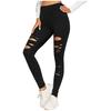 Women's Solid Color Hip-lifting High-waisted Leggings, Large Size Cropped Pants