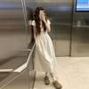 Gentle Wind White Short-sleeved Dress Women's Summer New French Long Skirt Huge Good-looking Temperament Small Man