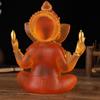 Carving Ganesha Statue Resin Crafts Sitting Buddha Figurine Elephant Trunk Sculpture  Office