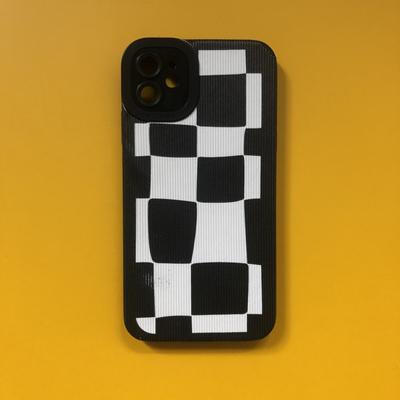 Nepravidelný šachovnicový kryt na telefon pro iPhone 11 14 Pro Max 13 Mini 12 Nárazuvzdorný kryt s nárazníkem pro iPhone Xr Xs X 7 8 Plus Se2 6s