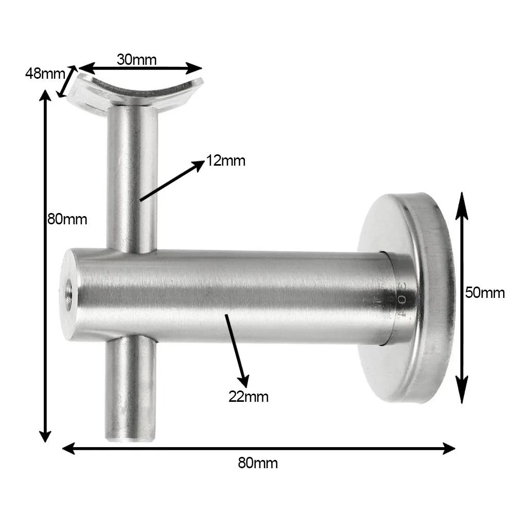 1pc Stair Handrail Brackets Guardrail Hardware Wall Support Hand Rail Balustrade Stairs Accessories Adjustable Brackets Silver