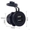 12V 4V DC Dual USB Automobile Music Socket with LED Backlight