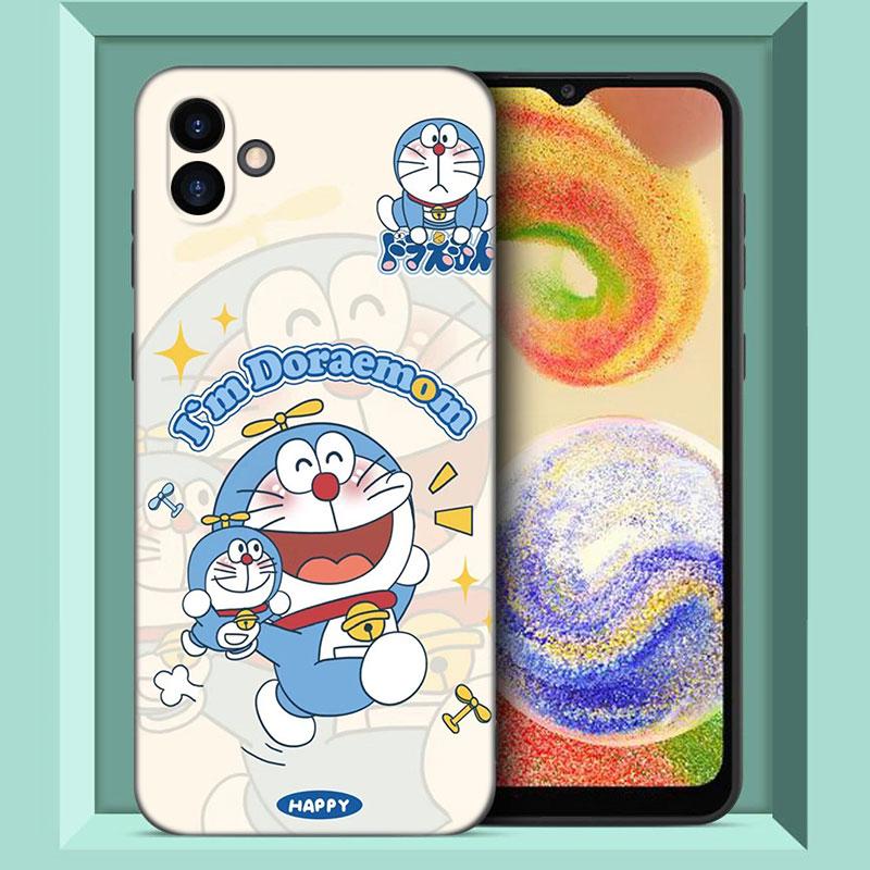 Cartoon Anime Doraemon Phone Case For Samsung Galaxy A01 A03 Core A04 E A02 A05 A10 A20 A21 A30 A50 S A6 A8 Plus A7 Black Cover