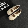 New summer platform heightening shoes leather Mary Jane shoes women's versatile casual breathable single shoes Velcro