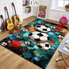 Covor Fotbal 3D Rotund Covoraș Podea Sufragerie Covoraș Intrare Dormitor Anti-Alunecare Lavabil Covor Decor Coridor Casă Covor Zonă Joacă Copii