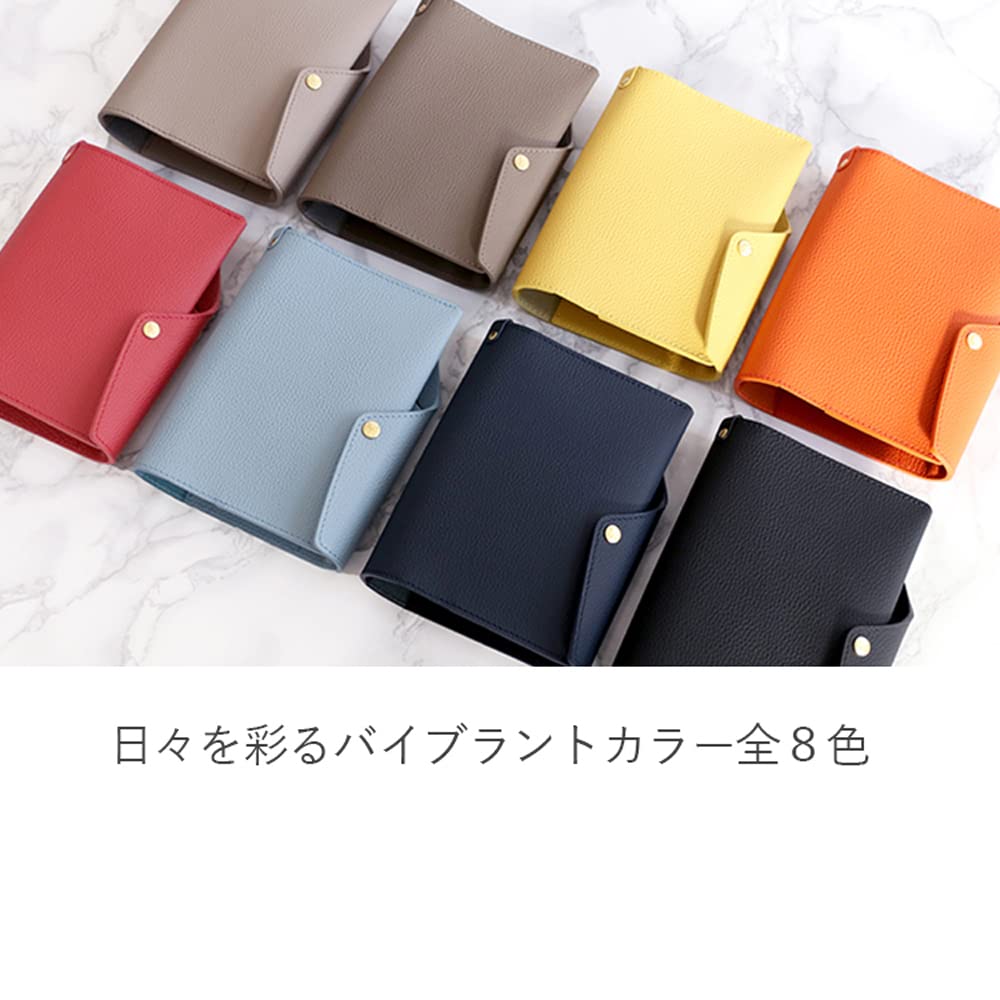 Vibrant A6 Planner Cover Made In Genuine Pen Fukuro [HUKURO] (Booklet Type), Japan, Leather, Antibacterial, Holder, Leather, Men's, Women's, Business,