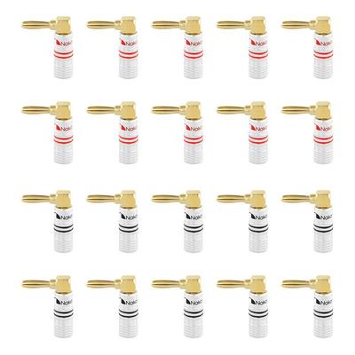Nakamichi Excel Series 24K Guldpläterade Banankontakter 12 AWG 18 AWG Mätstorlek 4 mm Högtalare Förstärkare AV Stereo Hemmabio Ljudkabel Tråd Skruv