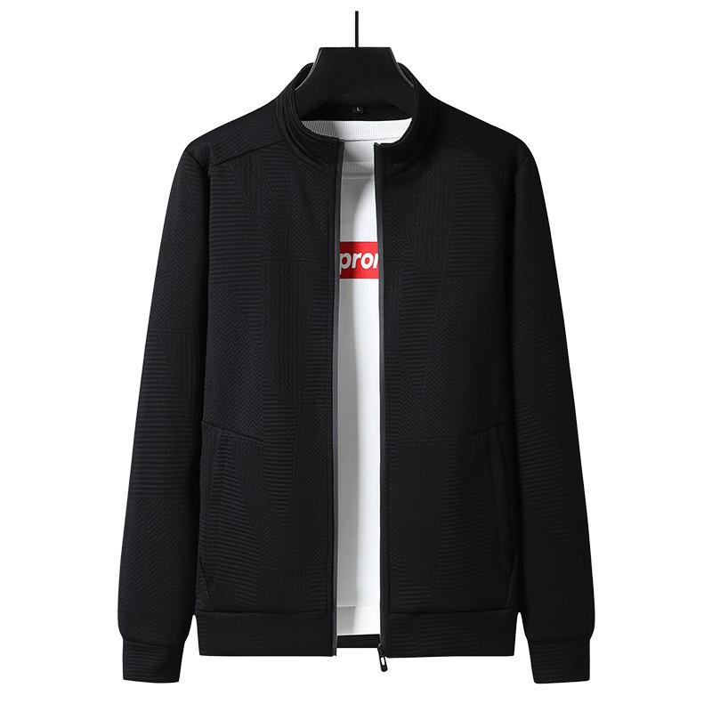 Jacket Men's Spring and Autumn Korean Style Casual Men's Top Versatile and Comfortable Stand Collar Baseball Jacket Large Size