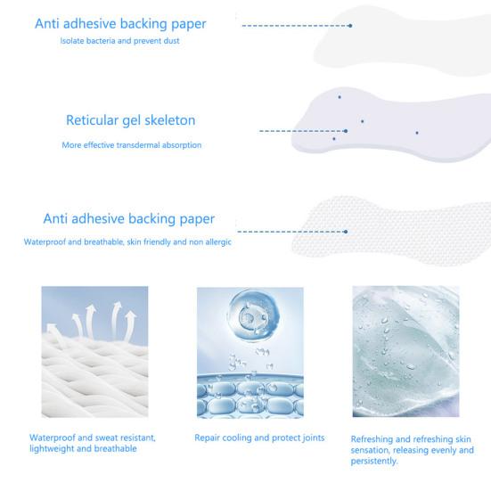 Instant Cold Compress Pack Samolepící Lehký přenosný Otok Úleva od bolesti Jednorázový Cold Compress Ice Pack
