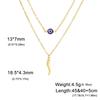 My Shape Italian Horn Charm Necklace Stainless Steel Pendants Chain for Women Eyes Charms Lucky Amulet Talisman Italian Jewelry