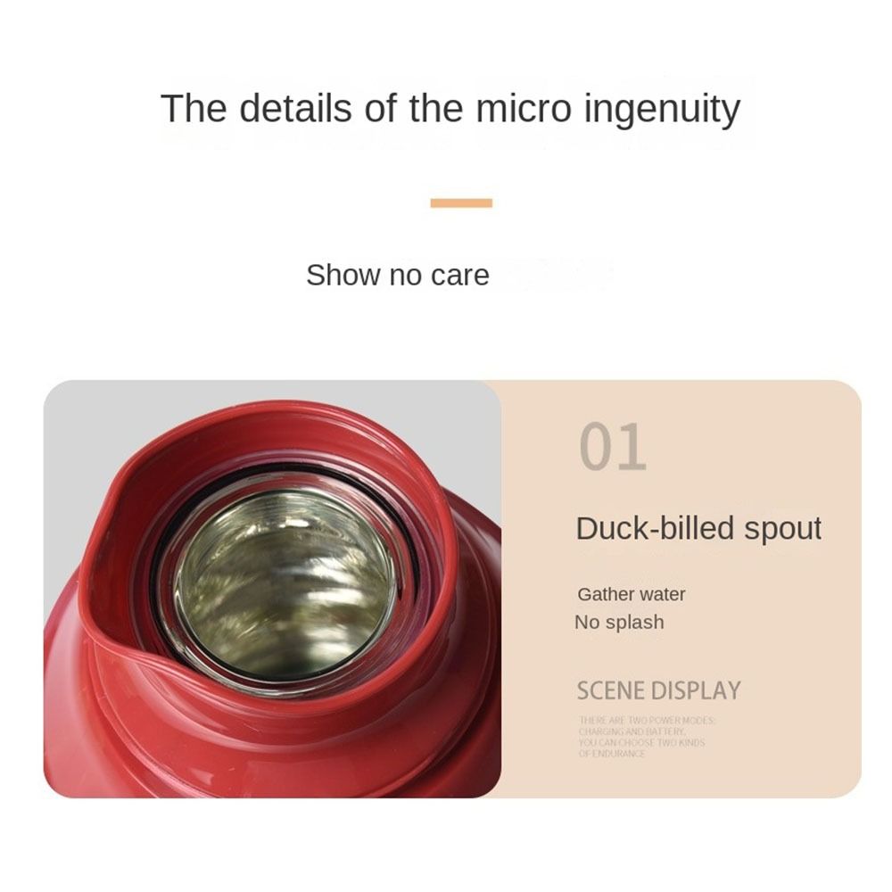 1L/1.6L Glasinsats Isolerad Värmande Vattenkokare Stor Kapacitet Termosgryta Varmvattenkokare Kök