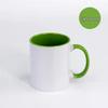 Zweifarbige Keramiktasse mit individuellem Logo, Sublimationsdruck, mit Geschenkbox