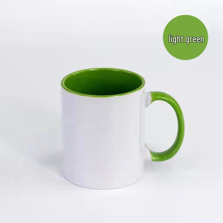 Zweifarbige Keramiktasse mit individuellem Logo, Sublimationsdruck, mit Geschenkbox