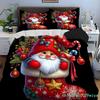 Weihnachtsgnom-Druck Bettwäsche-Set Bettbezug 1 Bettbezug 2 Kissenbezüge Bettwäsche-Set für Erwachsene und Kinder Luxuriöse Weihnachtsgeschenke