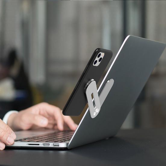 Boční držák telefonu na notebook Magnetický nastavitelný stojan na telefon Skládací držák monitoru pro stolní monitor