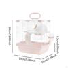 2 Layers Hamster Habitats Cage 19x23x28cm for Mice Gerbils with Slide Detachable Bottom Tray