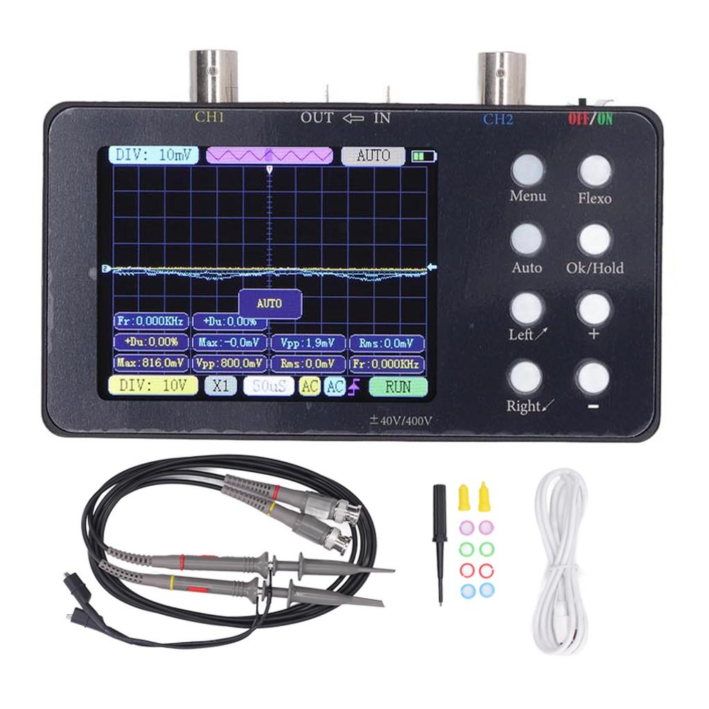 Digital Oscilloscope Portable Dual Channel 3.2 Inch Digital Automotive Oscilloscope with 50M Sample