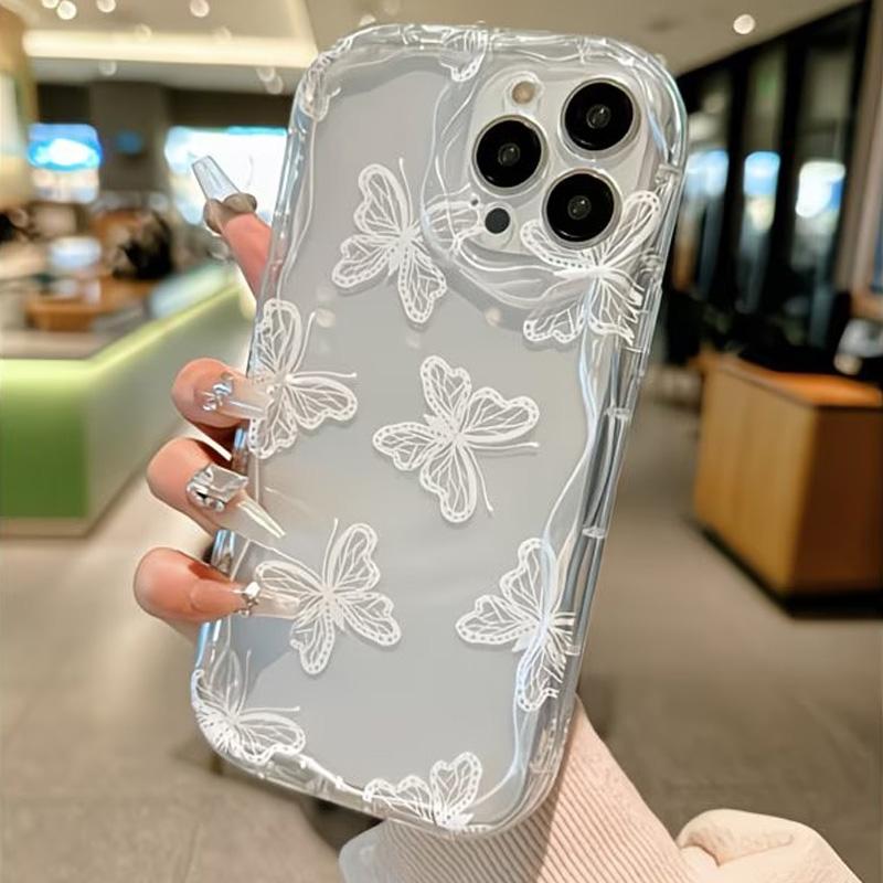 Beautiful Butterfly Pattern Printed Soft Phone Case For iPhone 17 16 Pro Max 15 14 13 12 11 Plus 17e 16e Shockproof Clear Cover