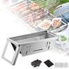Stainless Steel Grill Outdoor Portable Charcoal Thickened Barbecue Household Small One-second Folding Carbon Baking Skewer Oven