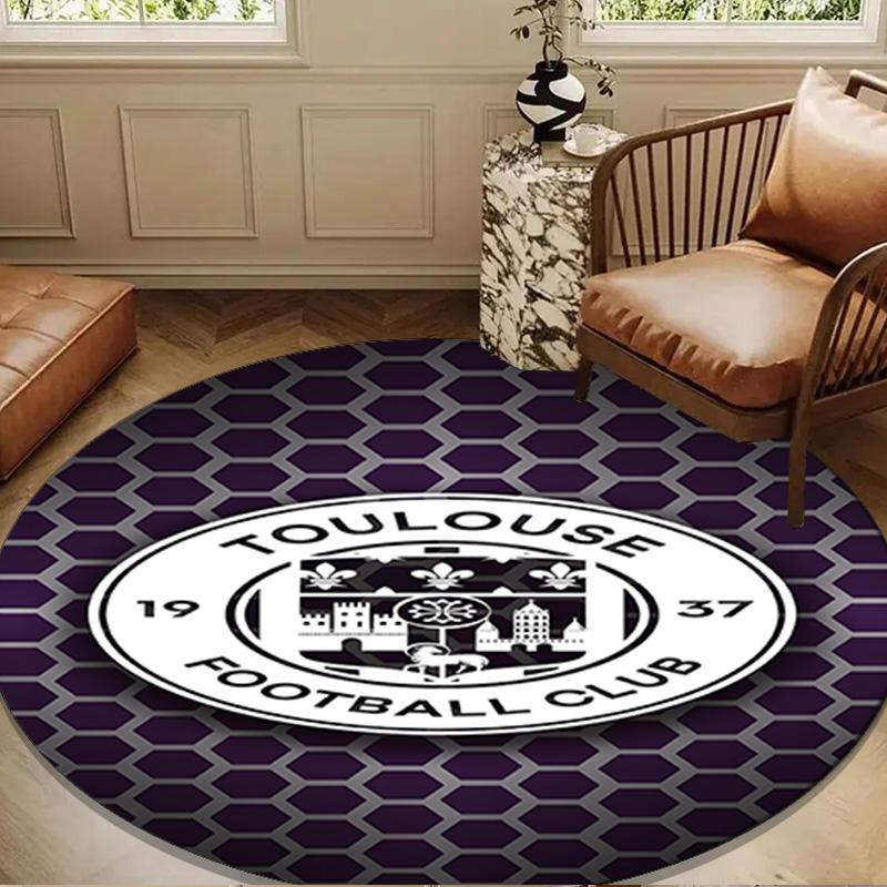 Toul-ouse Football Round Mat Home Decor, Chair Rug For livingroom,Bedroom, Doormat Home Decor Birthday Gift Christmas Gifts