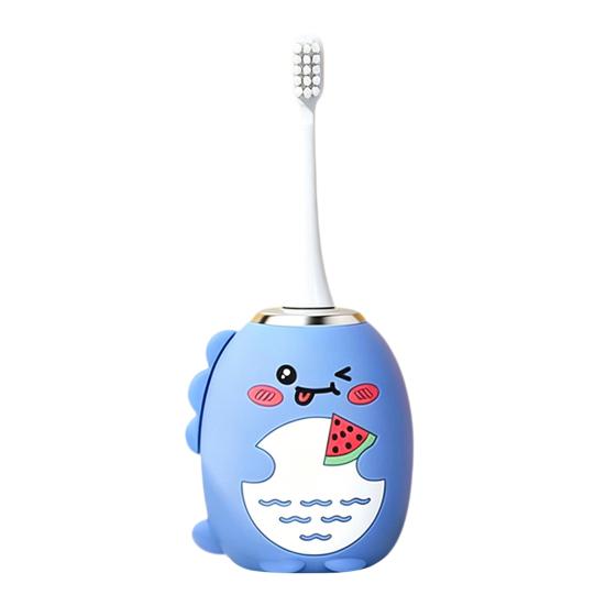 

Kids U-Shaped Ultrasonic Electric Toothbrush IPX7 Waterproof Automatic Cartoon Dinosaur Toddlers Boys Girls Rechargeable L синій