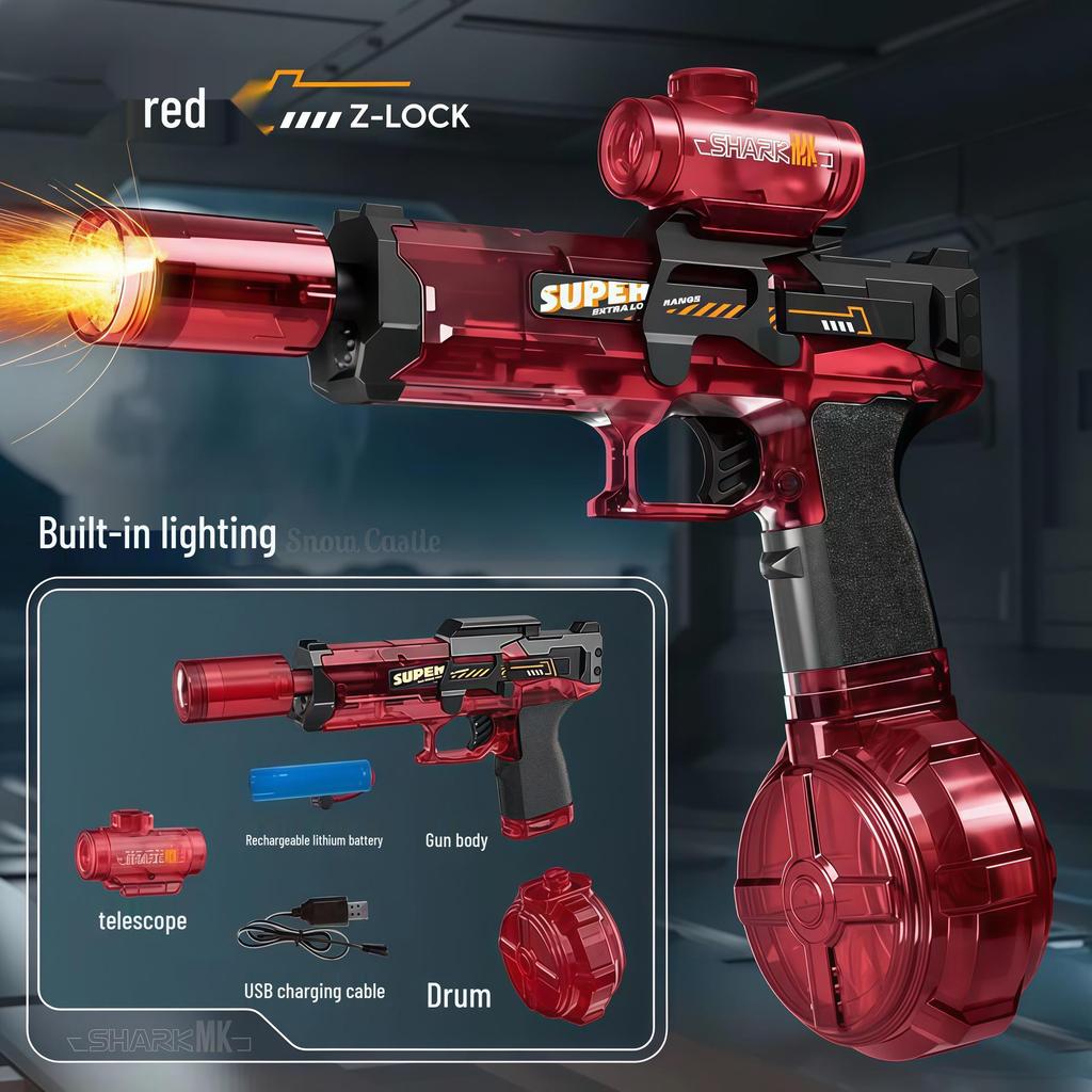 Kids' Electric Water Gun: Flame Spray & Recoil Pulse