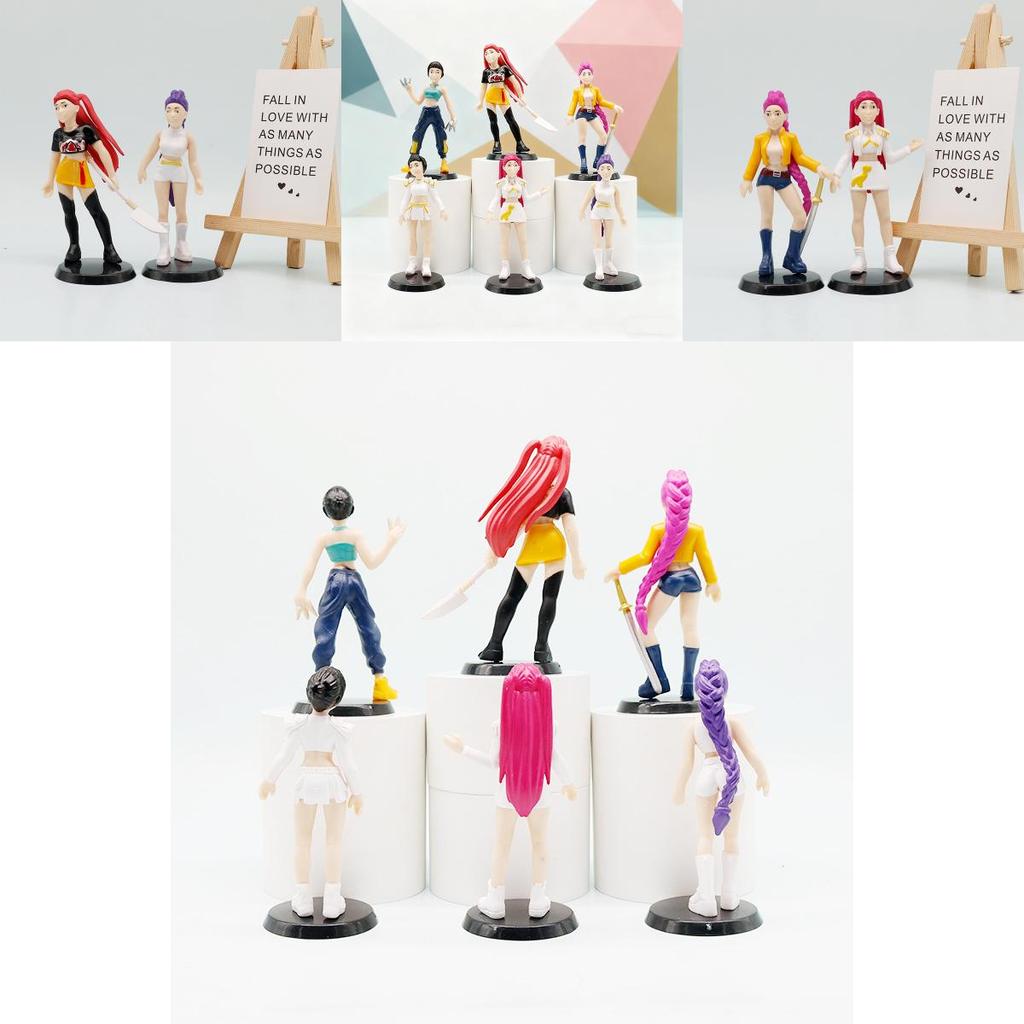 Kpop Demon Hunters Pvc Figurine With Base For Desk Decor Collectible Gift