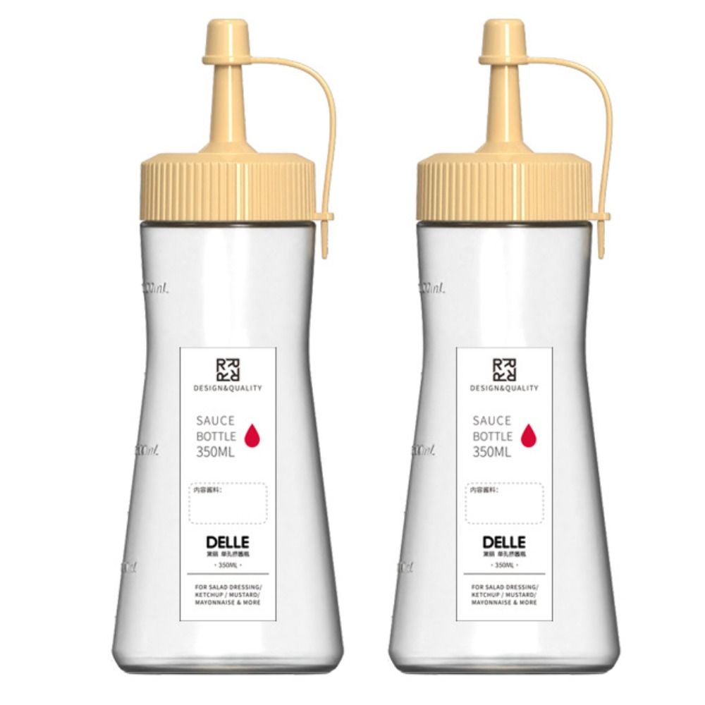 

2Pcs Plastic Olive Oil Bottle with Nozzles Salad Dressing Containers Olive Oil жёлтый