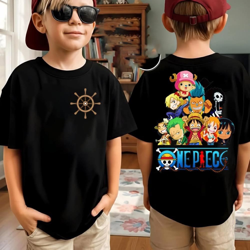 One Piece Anime T-Shirt für Herren mit Aufdruck von Roronoa Zoro, Jungen, Kindern, Harajuku, Kurzarm, Luffy-T-Shirt, Bekleidung