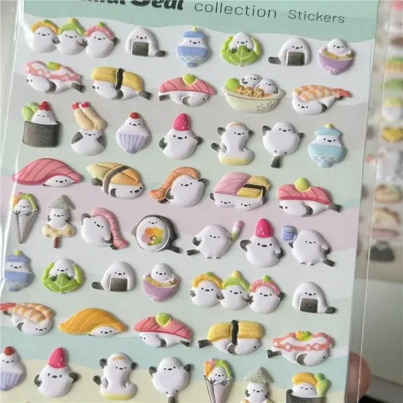 

Наклейка для альбома с изображением животных из мультфильма «Кавайи», симпатичная наклейка для дневника с изображением животных, декор своими руками, канцелярские принадлежности, багажная наклейка, школьные принадлежности