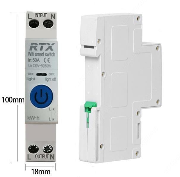 TUYA 40A DIN WiFi Controller Relay ENERGY MEASUREMENT