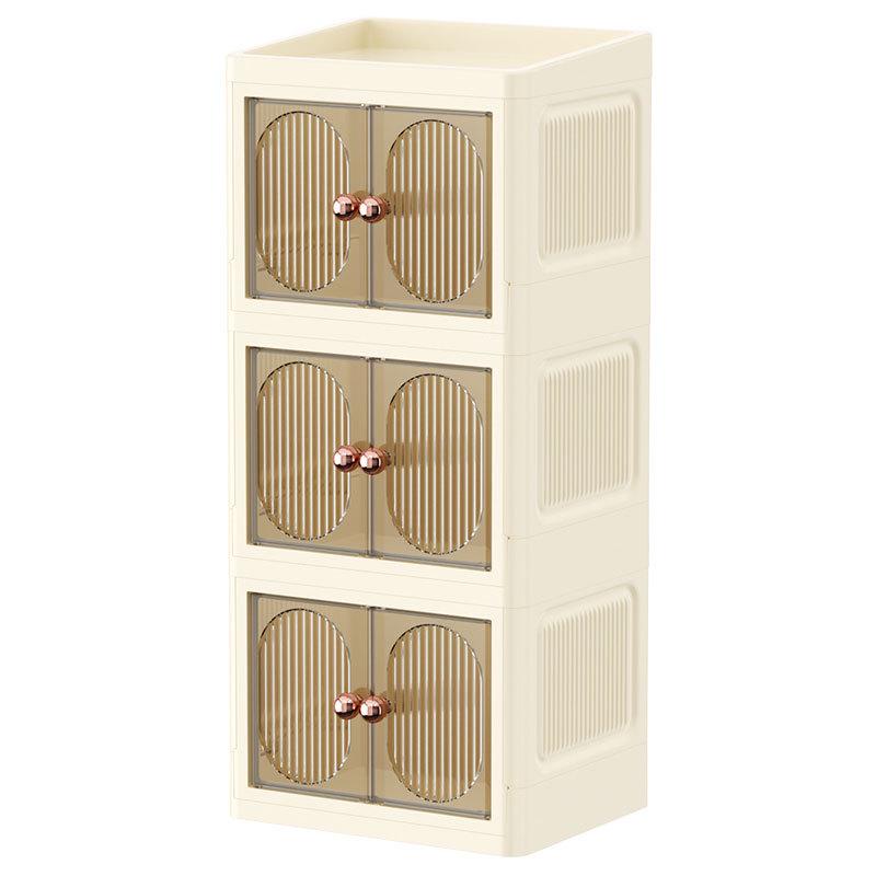 Desktop Multi-Layer Storage Box for Cosmetics, Stationery, and Skincare - Dustproof Push-Door Design