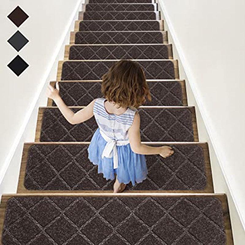 Embossed Non-Slip Self-Adhesive Stair Mats - Dirt-Resistant Floor Stickers