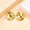 Elegant Old Money Style Geometric Stainless Steel Earrings In 18K Gold
