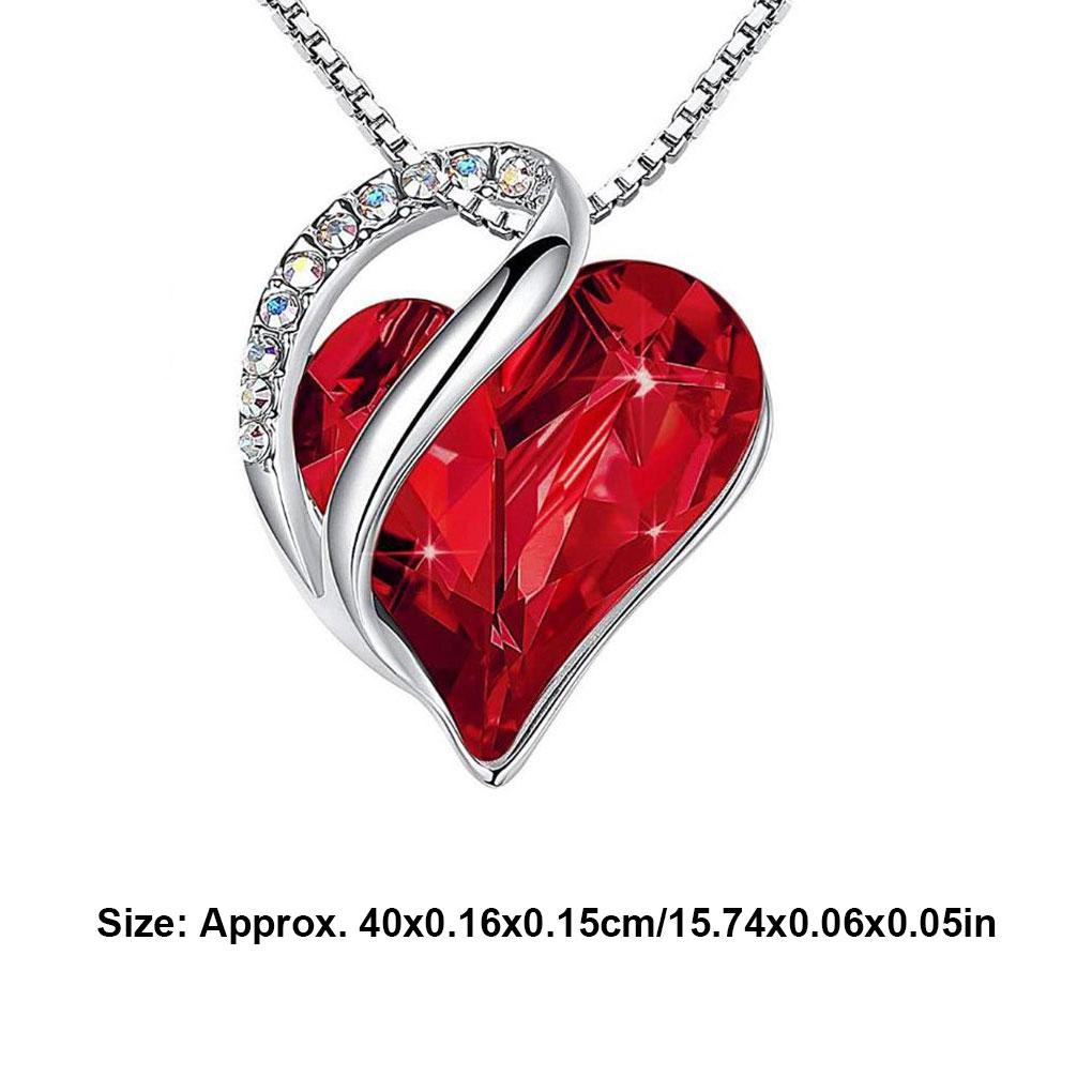 Women Heart Pendant Necklace Vintage Crystal Choker Costume Party Couple Neck Chain Jewelry Accessories Personalized Present