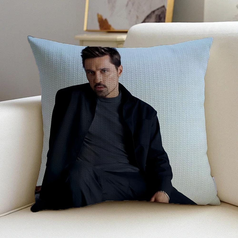M-Mariano Di Vaio Cushion Cover Cushion Cover Pillowcase, Anti-Mite Invisible Zipper, Linen Sofa Cushion