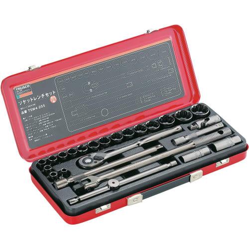 TRUSCO Socket Wrench Set, 12.7mm Drive, 25S, TSW4-25S