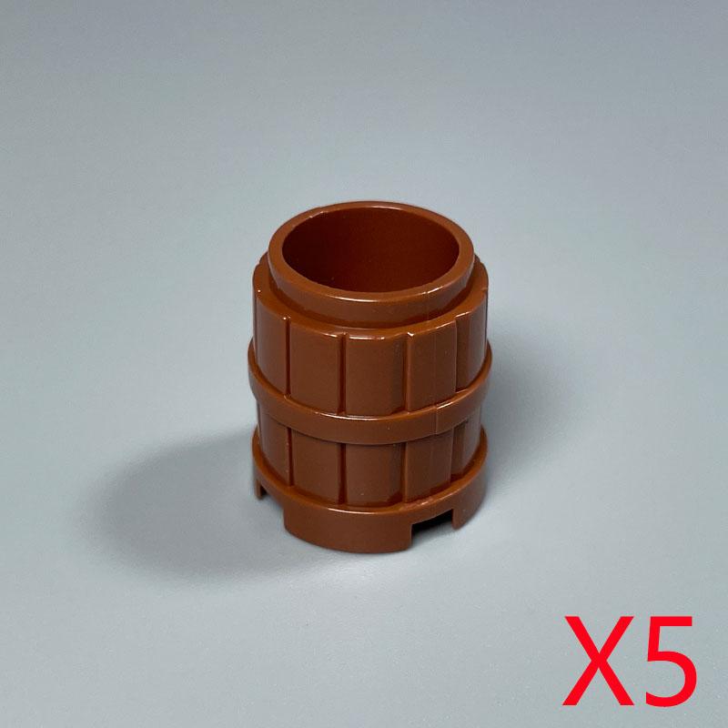 MOC City Scene Building Blocks Food Accessories Vegetable Fruit Shopping Cart Wine Bottle Toy